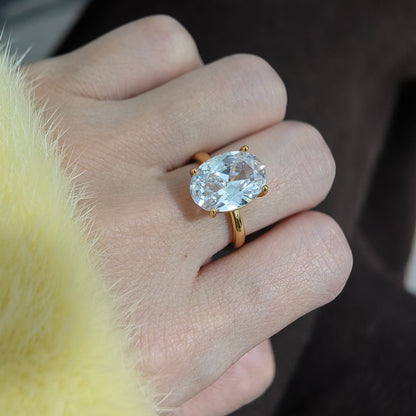 Oval Cut Cubic Zirconia Women Ring