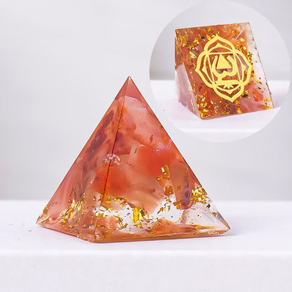 Gravel Resin Pyramid Ornament