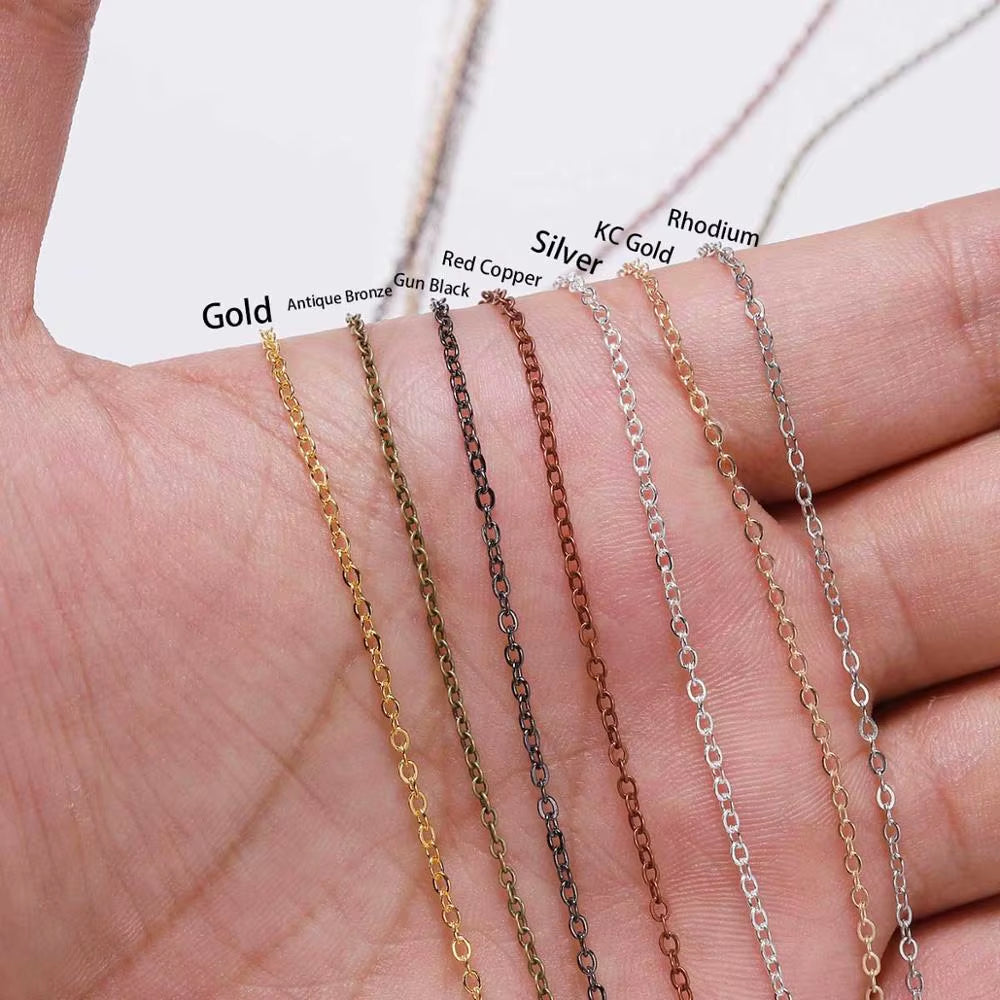 5 M/Lot Gold/Bronze Plated Necklace Chain for Jewelry Making Findings DIY Necklace Chains Materials Handmade Supplies
