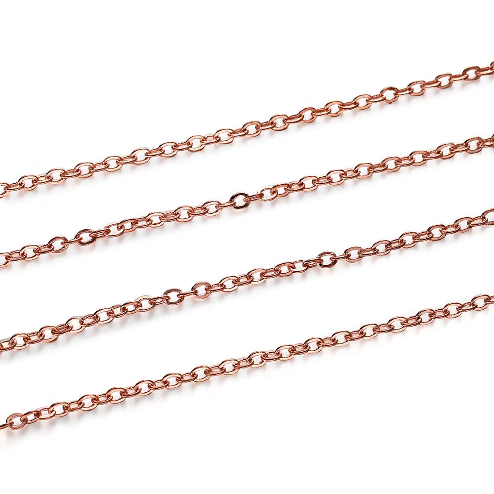 5 M/Lot Gold/Bronze Plated Necklace Chain for Jewelry Making Findings DIY Necklace Chains Materials Handmade Supplies