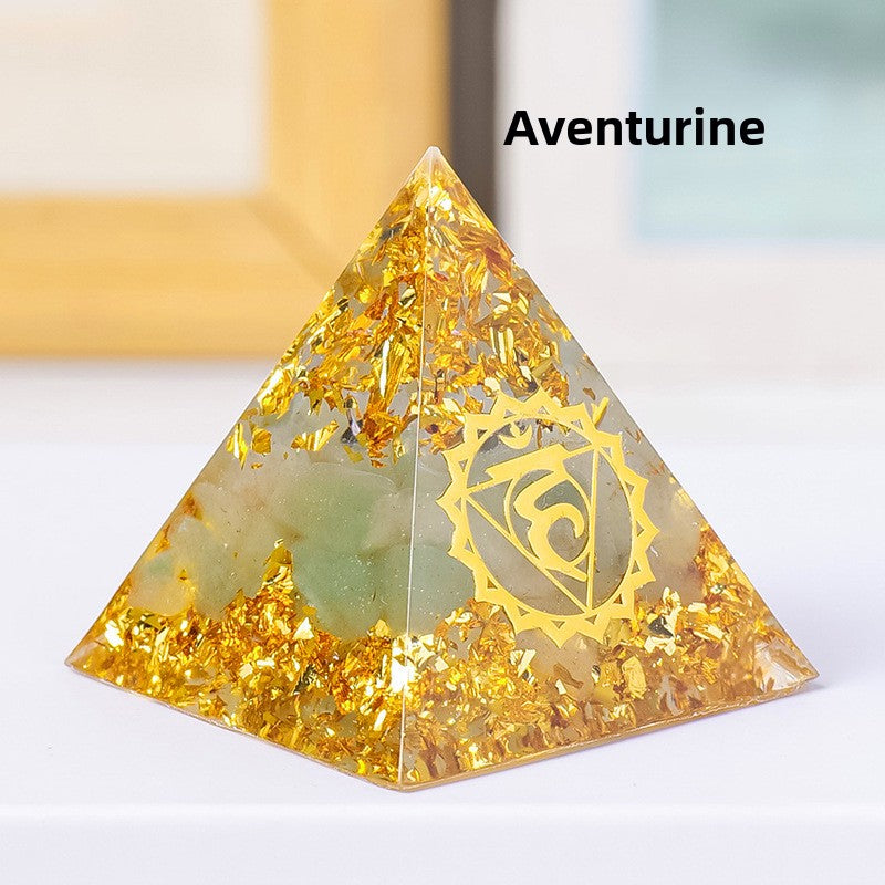 Gravel Resin Pyramid Ornament