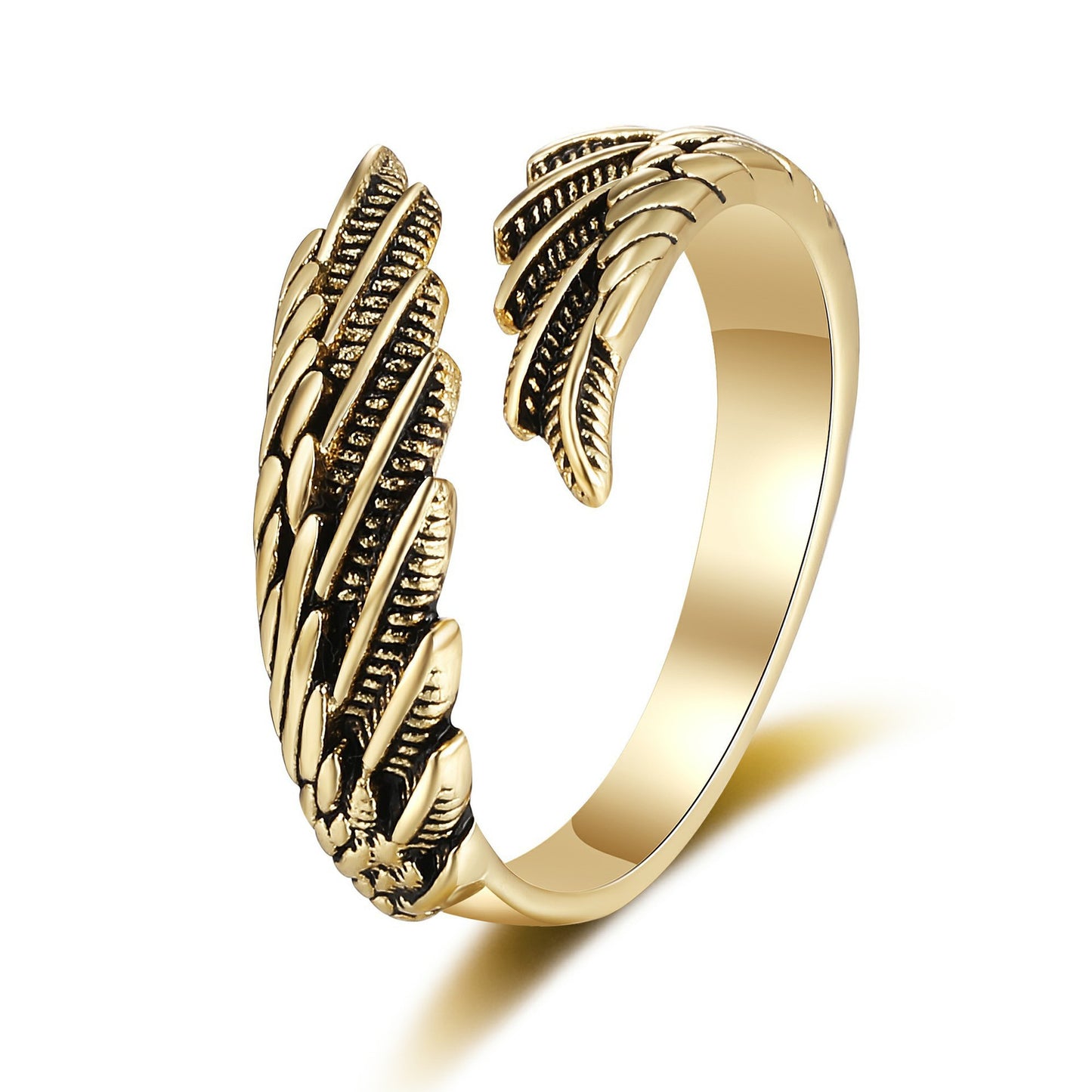 Angel Devil Wings Adjustable Open Ring Vintage Jewelry