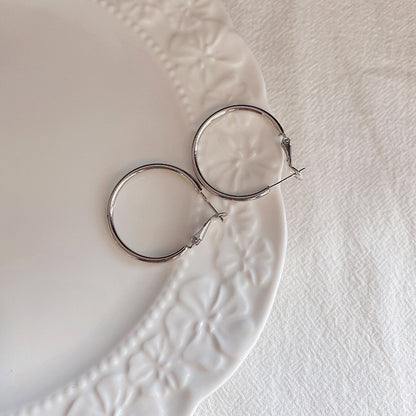 Hoop Earrings with 925 Silver Needle
