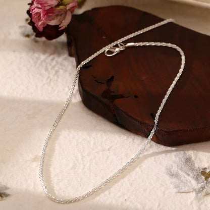 Fashion Simple Sparkling Necklace for Women Silver Color Clavicle Chain Choker Necklace Female Korean Wedding Party Jewelry Gift