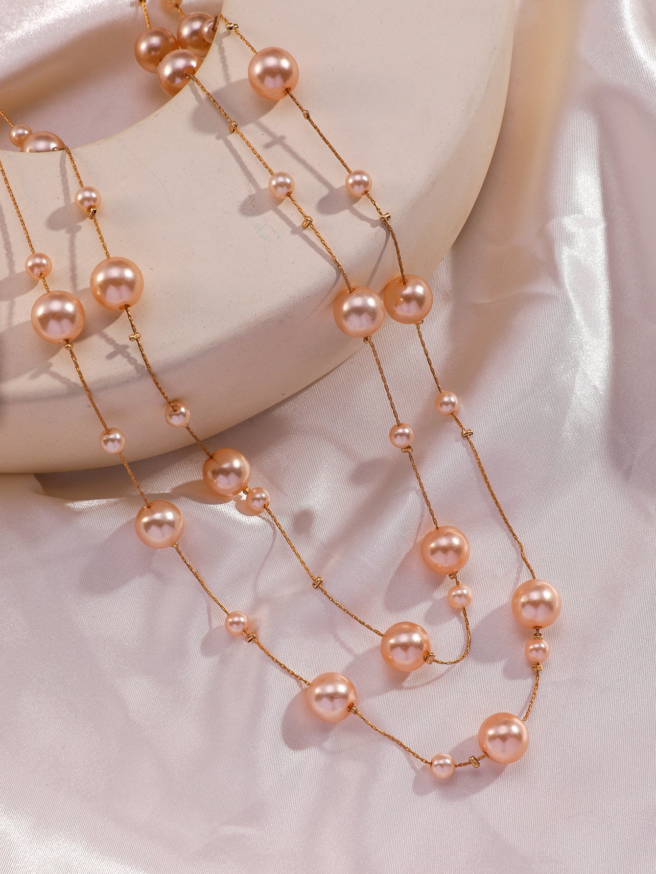 Handmade Beaded Pearl Necklace