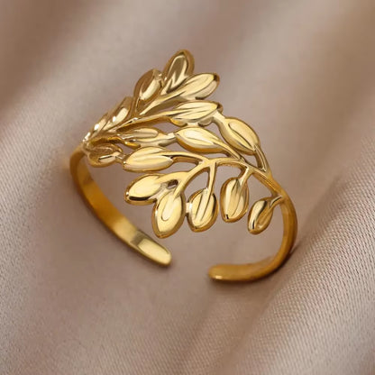 Stainless Steel Rings for Women Aesthetic Heart Gold Color Wedding Ring Vintage Waterproof Wedding Jewelry Prom Accessories Gift