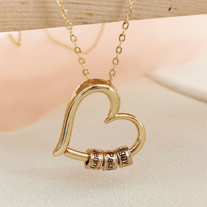 Engraved Heart Pendant Necklace