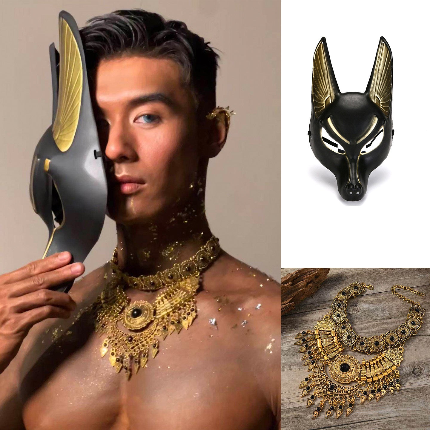 Necklace Mask Halloween Accessory