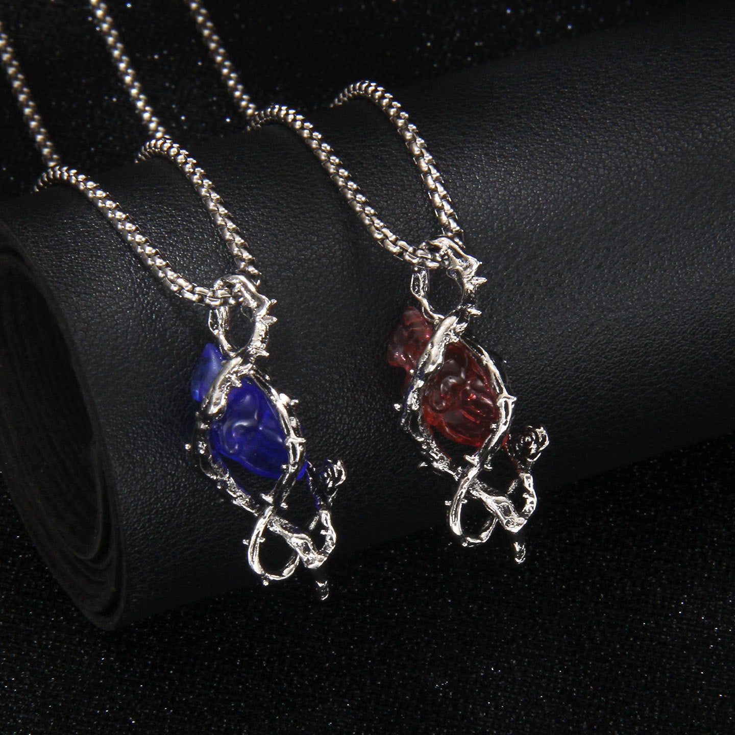 Gothic Thorn Heart  Necklace