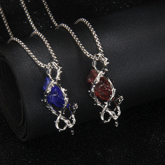 Gothic Thorn Heart  Necklace