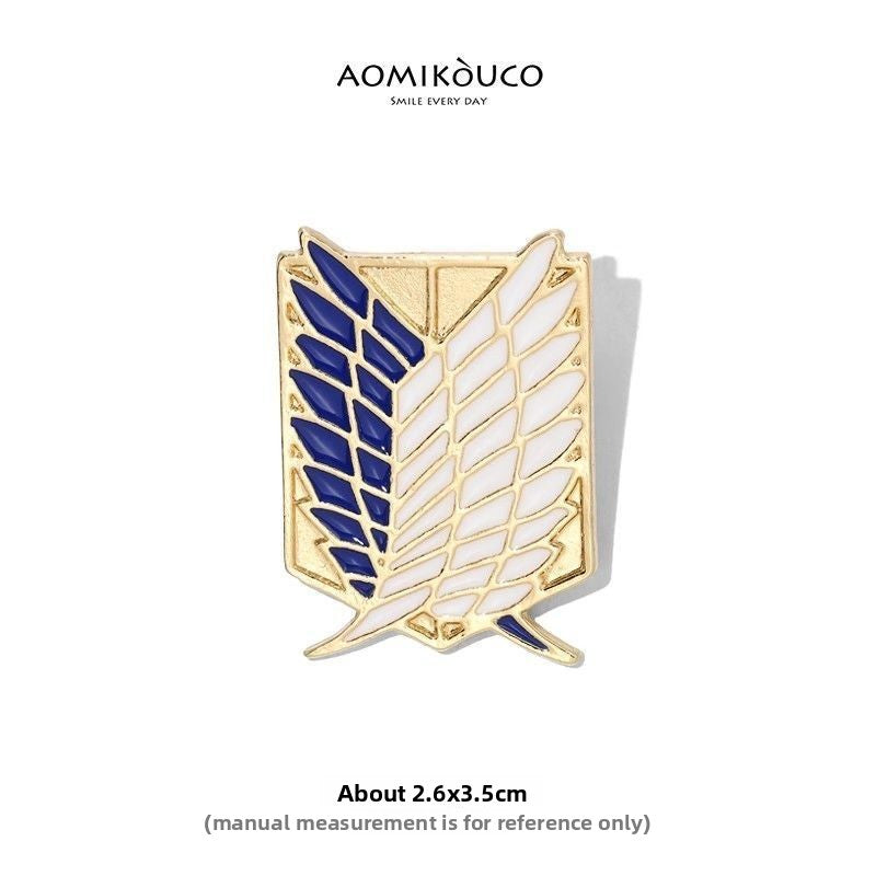 Attack on Titan Wings of Freedom Alloy Necklace Brooch Keychain