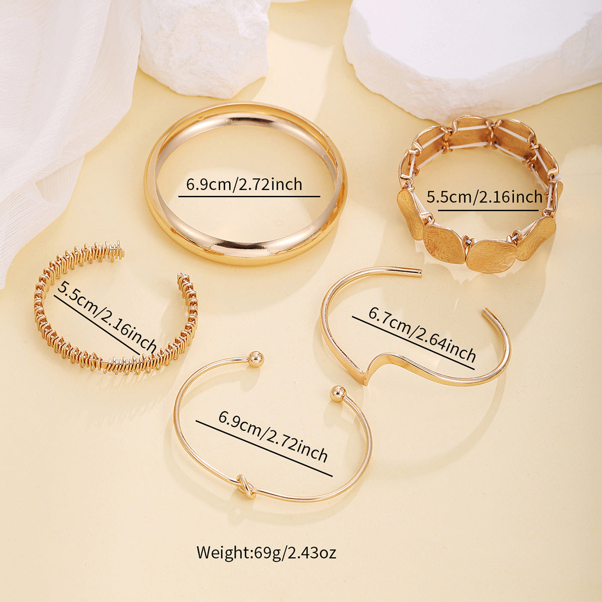 Geometric Stacking Bracelets